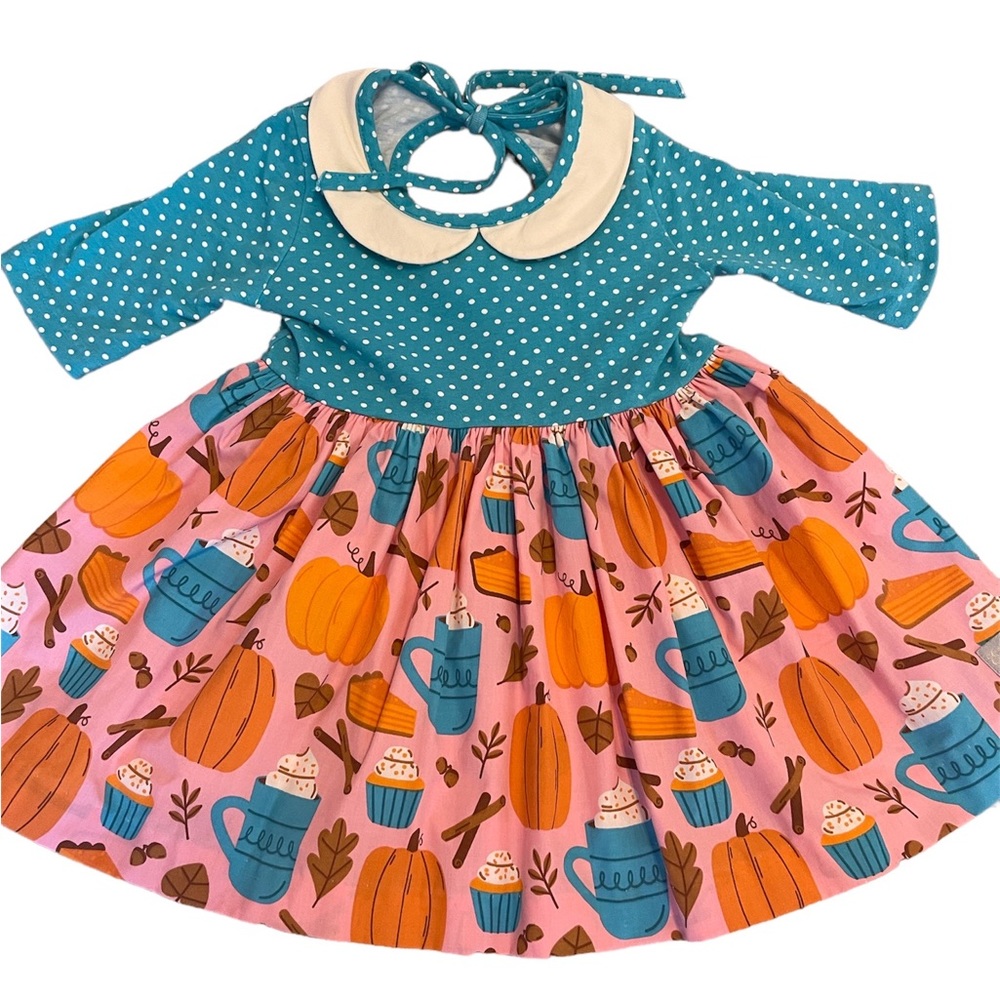 Eleanor Rose Girl's Pumpkin Spice Perla Top Shirt Size 5-6 EUC